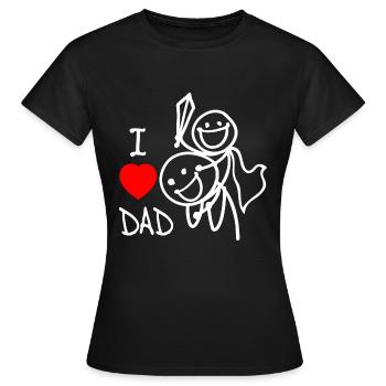 j’aime papa se - T-shirt Femme - noir - Devant - AI Model Female 172 dark (172cm)