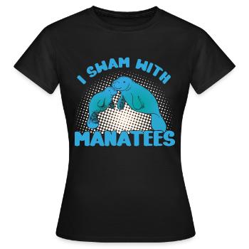 Ich Schwamm Mit Seekühen Wassertiere Seekühe - Frauen T-Shirt - Schwarz - Vorne - AI Model Female 172 dark (172cm)