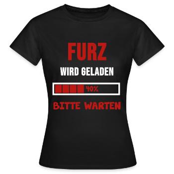 Furz wird geladen - Frauen T-Shirt - Schwarz - Vorne - AI Model Female 172 dark (172cm)