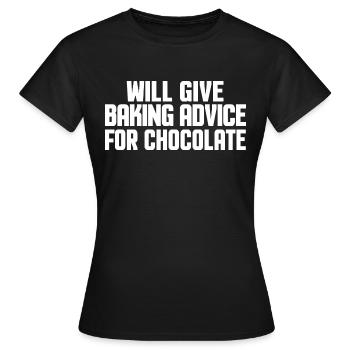 Lustiger Bäcker Kochen Backen Gebäck Schokoladenliebhaber - Frauen T-Shirt - Schwarz - Vorne - AI Model Female 172 dark (172cm)