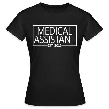 Assistant médical Est. 2023 Cadeau d’assistant médical - T-shirt Femme - noir - Devant - AI Model Female 172 dark (172cm)