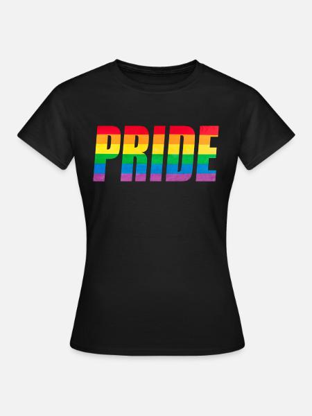 Rainbow Pride Grafik - Frauen T-Shirt - Schwarz