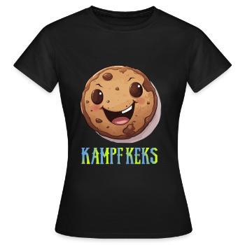 Lustiges Motiv - Kampfkeks - Frauen T-Shirt - Schwarz - Vorne - AI Model Female 172 dark (172cm)