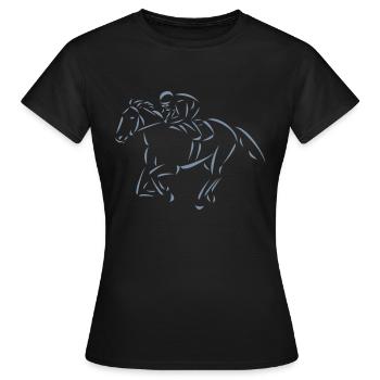 Cheval de course - T-shirt Femme - noir - Devant - AI Model Female 172 dark (172cm)