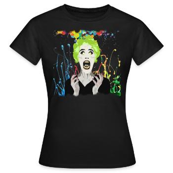 Crazy Lady - T-shirt Femme - noir - Devant - AI Model Female 172 dark (172cm)