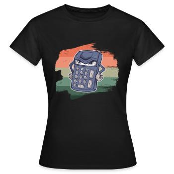 Taschenrechner Mathematik rechnen Grafik - Frauen T-Shirt - Schwarz - Vorne - AI Model Female 172 dark (172cm)