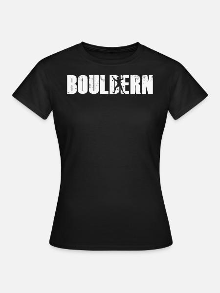 Bouldern - Frauen T-Shirt - Schwarz