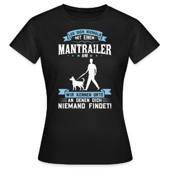 Suchhund Findehund Fährtenhund Mantrailer - Frauen T-Shirt - Schwarz - Vorne - AI Model Female 172 dark (172cm)