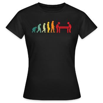 Évolution du baby-foot baby-foot - T-shirt Femme - noir - Devant - AI Model Female 172 dark (172cm)