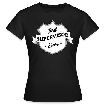 Meilleur superviseur de tous les temps - T-shirt Femme - noir - Devant - AI Model Female 172 dark (172cm)