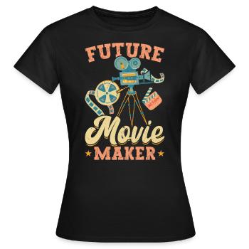 Future Movie Maker - Filmemachen - Filmemacher - Frauen T-Shirt - Schwarz - Vorne - AI Model Female 172 dark (172cm)