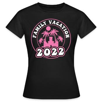 Familienurlaub 2022 - Frauen T-Shirt - Schwarz - Vorne - AI Model Female 172 dark (172cm)