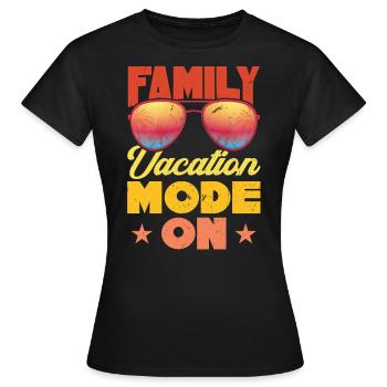 Mode Vacances en famille activé - Vacances en famille - T-shirt Femme - noir - Devant - AI Model Female 172 dark (172cm)