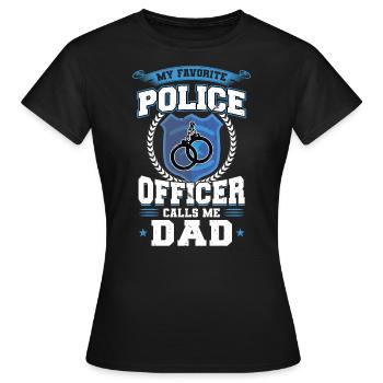 Mein Lieblingspolizist Nennt Mich Papa - Frauen T-Shirt - Schwarz - Vorne - AI Model Female 172 dark (172cm)