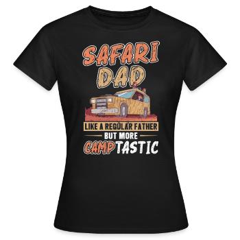 Safari Père - Safari En Famille - T-shirt Femme - noir - Devant - AI Model Female 172 dark (172cm)