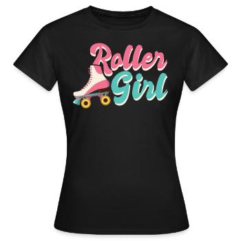 Roller Girl - Roller Skating - Ice Skating - Women's T-Shirt - black - Front - AI Model Female 172 dark (172cm)