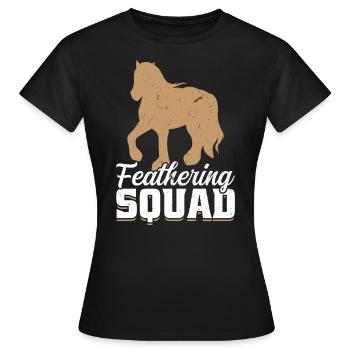 Federvieh - Clydesdale - Frauen T-Shirt - Schwarz - Vorne - AI Model Female 172 dark (172cm)