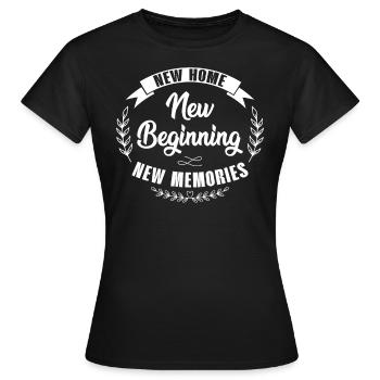 Nouvelle maison Nouveau départ Nouveaux souvenirs - T-shirt Femme - noir - Devant - AI Model Female 172 dark (172cm)