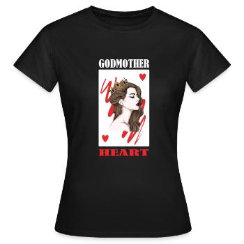 Godmother Aunt Godmother Baptismal Godchild - Women's T-Shirt - black - Front - AI Model Female 172 dark (172cm)