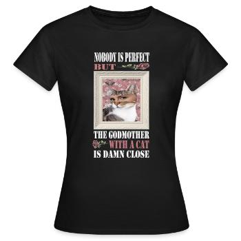 Godmother Aunt Godmother Baptismal Godchild - Women's T-Shirt - black - Front - AI Model Female 172 dark (172cm)