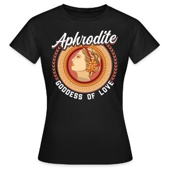 Aphrodite - Göttin Der Liebe - Frauen T-Shirt - Schwarz - Vorne - AI Model Female 172 dark (172cm)