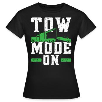 Tow Mode On - Tow Trucker - Frauen T-Shirt - Schwarz - Vorne - AI Model Female 172 dark (172cm)