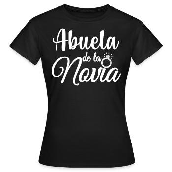 Abuela de la Novia Bride's Grandma Wedding Party - Women's T-Shirt - black - Front - AI Model Female 172 dark (172cm)
