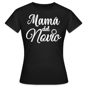 Mama del Novio Groom's Mom Wedding Gift - Women's T-Shirt - black - Front - AI Model Female 172 dark (172cm)