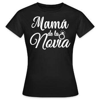 Mama de la Novia Bride's Mother Wedding Gift - Women's T-Shirt - black - Front - AI Model Female 172 dark (172cm)