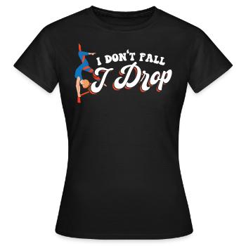 Je ne tombe pas je tombe - Aerialist - T-shirt Femme - noir - Devant - AI Model Female 172 dark (172cm)