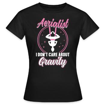 Je ne me soucie pas de la gravité - Aerialist - T-shirt Femme - noir - Devant - AI Model Female 172 dark (172cm)