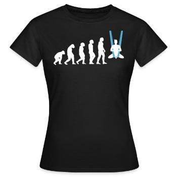 Evolution Of An Aerialist - Aerial Silk - Women's T-Shirt - black - Front - AI Model Female 172 dark (172cm)