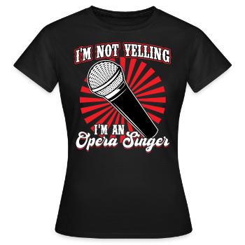 Je suis un chanteur d’opéra - T-shirt Femme - noir - Devant - AI Model Female 172 dark (172cm)