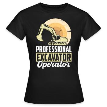 Professional Excavator Operator - Frauen T-Shirt - Schwarz - Vorne - AI Model Female 172 dark (172cm)