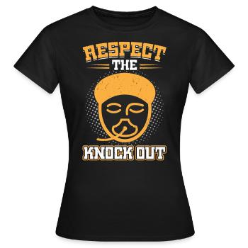 Respect The Knock Out - Anesthésiste - T-shirt Femme - noir - Devant - AI Model Female 172 dark (172cm)