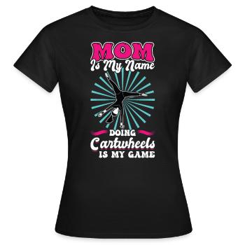 Maman roue de charrette - T-shirt Femme - noir - Devant - AI Model Female 172 dark (172cm)