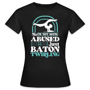 Baton Twirling - Baton Twirler - T-shirt Femme - noir - Devant - AI Model Female 172 dark (172cm)