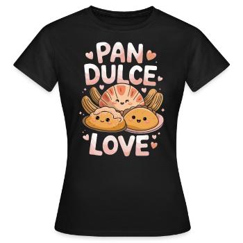 Pan Dulce Love Pain sucré Amour Kawaii - T-shirt Femme - noir - Devant - AI Model Female 172 dark (172cm)