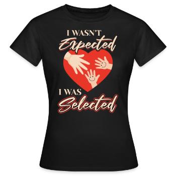 J’ai été sélectionné Adoption - T-shirt Femme - noir - Devant - AI Model Female 172 dark (172cm)