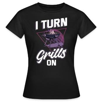 J’allume les grilles - T-shirt Femme - noir - Devant - AI Model Female 172 dark (172cm)