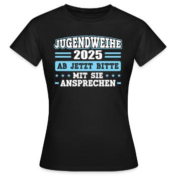 Jugendweihe 2025 Mädchen Junge - Frauen T-Shirt - Schwarz - Vorne - AI Model Female 172 dark (172cm)