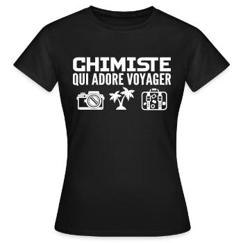 Reisende & Chemiker: Leidenschaft & Entdeckung - Frauen T-Shirt - Schwarz - Vorne - AI Model Female 172 dark (172cm)