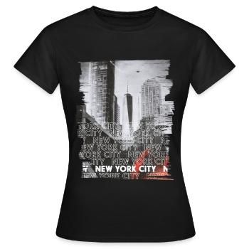 NEW YORK CITY - Frauen T-Shirt - Schwarz - Vorne - AI Model Female 172 dark (172cm)