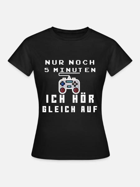 Gaming Zocker Nerd Geek Geschenk Geburtstag - Frauen T-Shirt - Schwarz