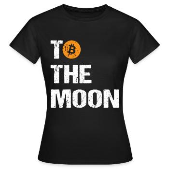 Bitcoin to the moon Bitcoin - Women's T-Shirt - black - Front - AI Model Female 172 dark (172cm)