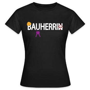 Bauherrin - Frauen T-Shirt - Schwarz - Vorne - AI Model Female 172 dark (172cm)