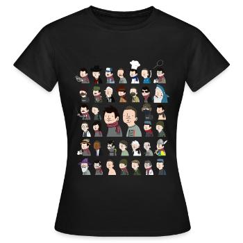 Wankil World - T-shirt Femme - noir - Devant - AI Model Female 172 dark (172cm)