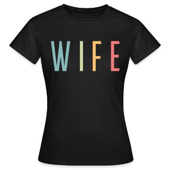 Retro Frau Matching Paar Hochzeitsfeier Hochzeit - Frauen T-Shirt - Schwarz - Vorne - AI Model Female 172 dark (172cm)