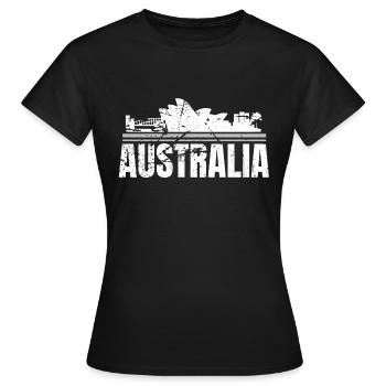 Australien - Frauen T-Shirt - Schwarz - Vorne - AI Model Female 172 dark (172cm)