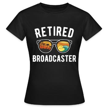 Retired Broadcaster Beach Vibes Design - Women's T-Shirt - black - Front - AI Model Female 172 dark (172cm)